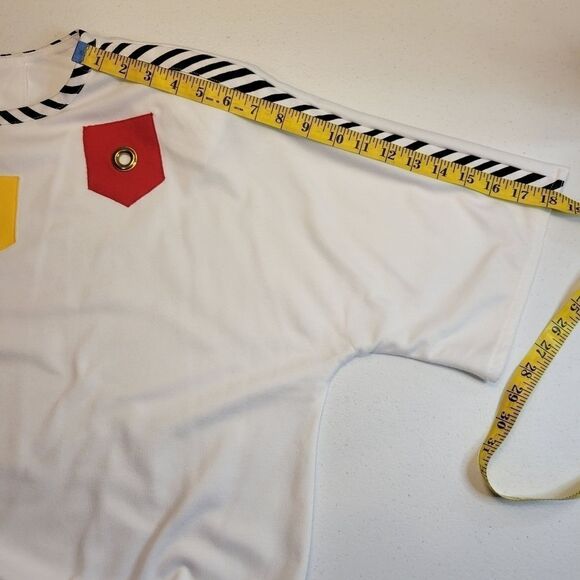 Robbie Sport Vintage Nautical 80s Blouse White  Short Sleeves Stripe Details - Picture 11 of 11